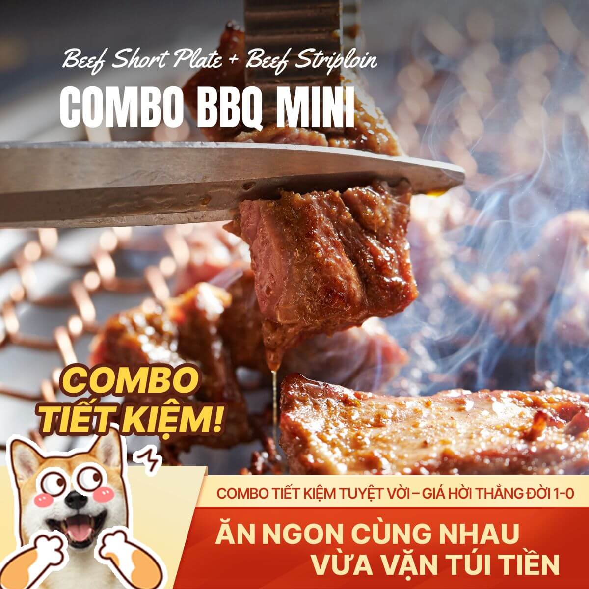 Combo BBQ Mini (Thăn Ngoại Bò Úc + Ba Chỉ Bò Mỹ) - Cho Kỳ Nghỉ Ngắn - 1kg