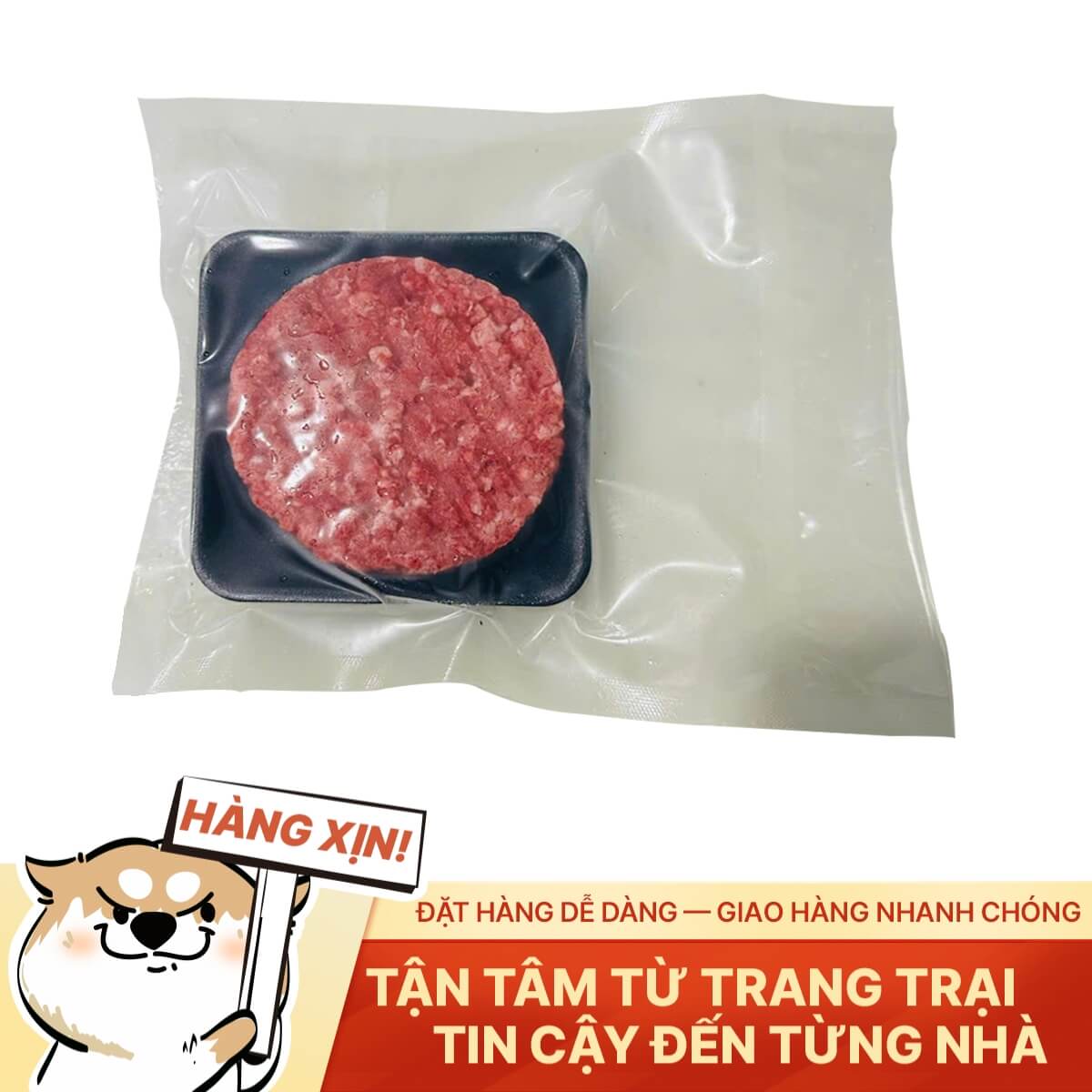 Bò Xay Đóng Hamburger Việt Nam - 150g