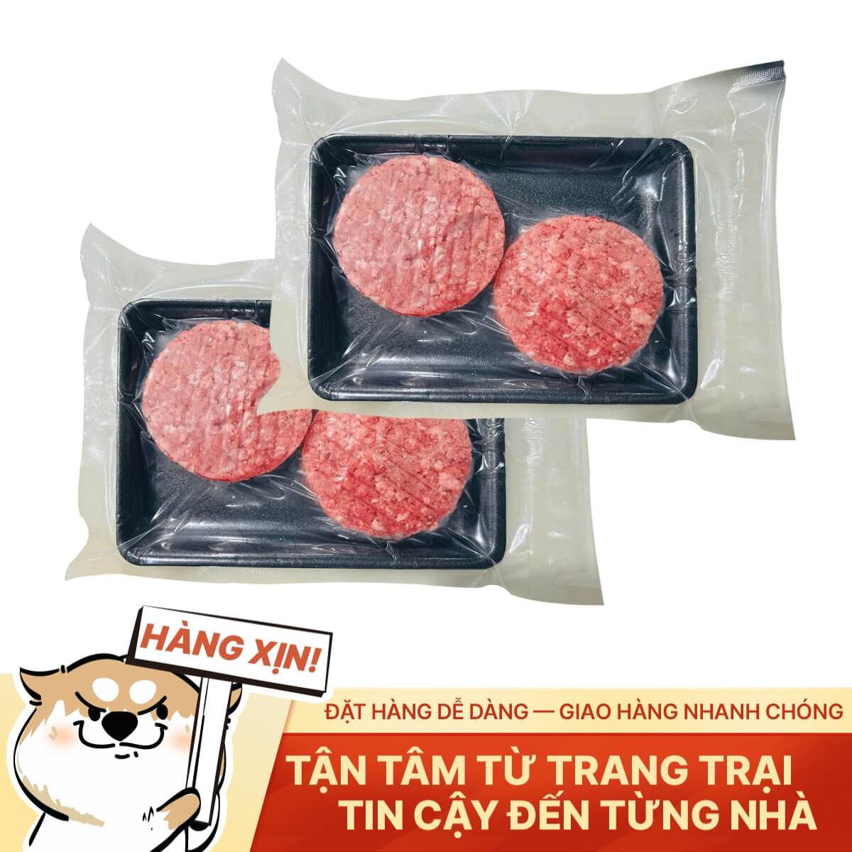 Bò Xay Đóng Hamburger Việt Nam - 500g