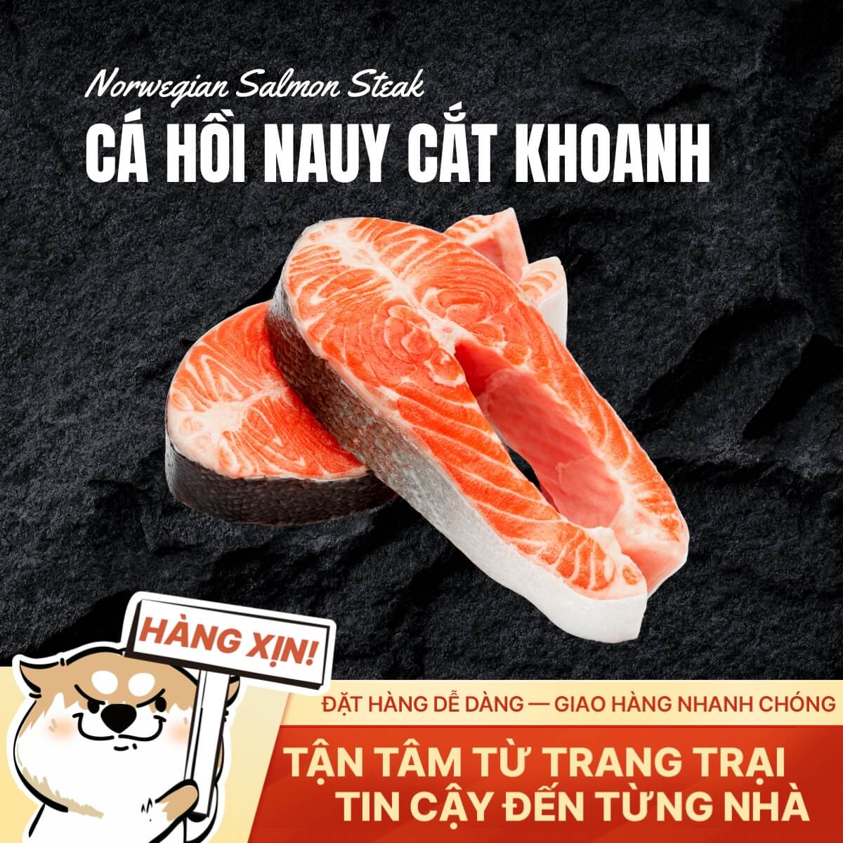 Cá Hồi Na Uy - Cắt Khoanh Tươi Ngon - 500g