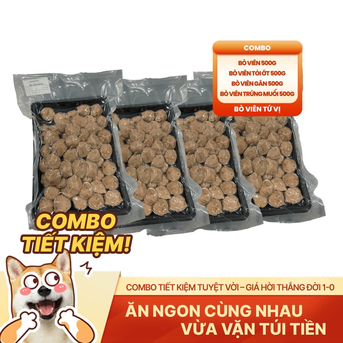 Combo Bò Viên Tứ Vị - Bộ Sưu Tập Hoàn Hảo
