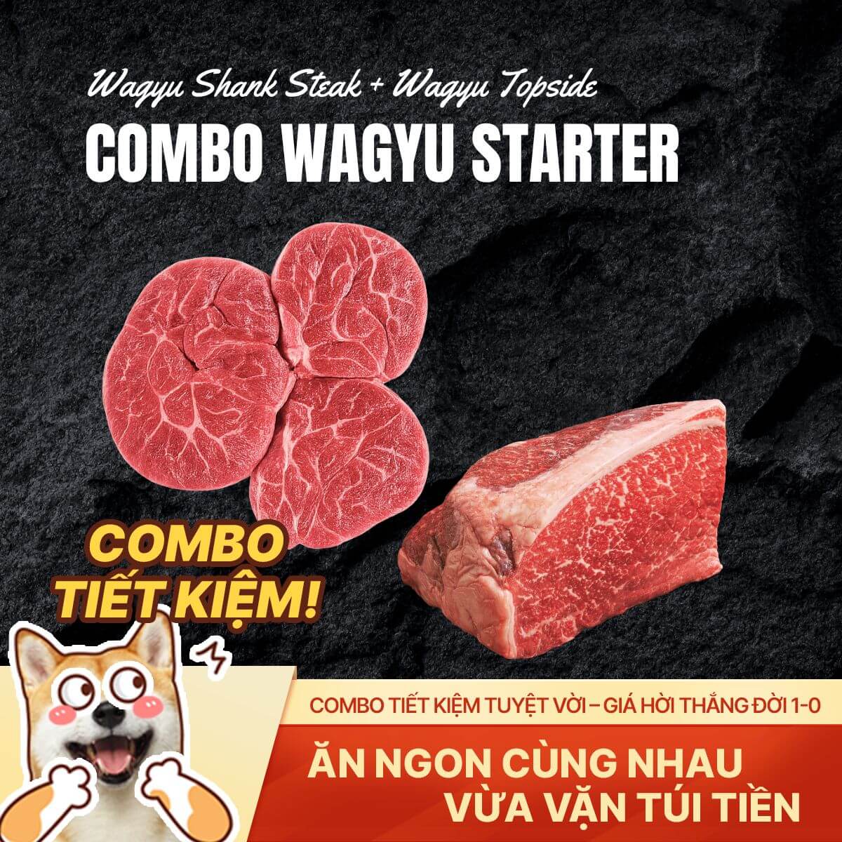 Combo Wagyu Starter (Bắp Bò + Nạc Đùi) - Trải Nghiệm Đầu Tiên - 1kg