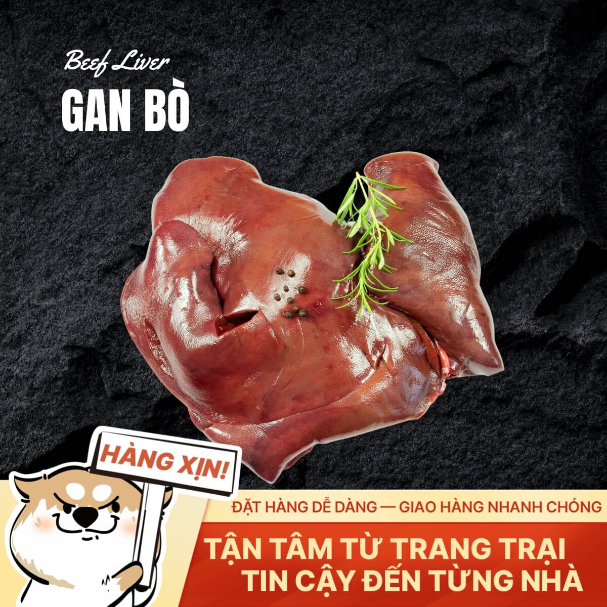 Gan Bò Việt Nam - Tươi Ngon - 500g