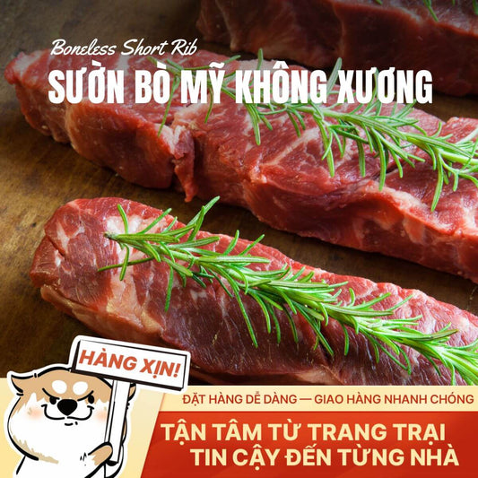 Sườn Bò Mỹ Không Xương - Premium Cut - 500g