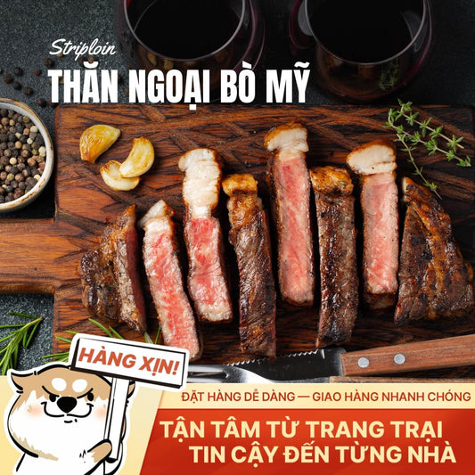Thăn Ngoại Bò Mỹ - Cắt Steak 2cm - 500g