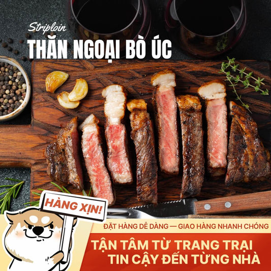 Thăn Ngoại Bò Úc - Cắt Steak 2cm - 500g