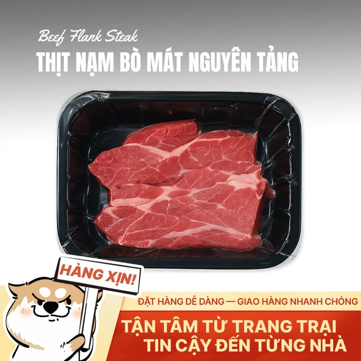 Thịt Nạm Bò Mát Việt Nam - Nguyên Tảng - 250g
