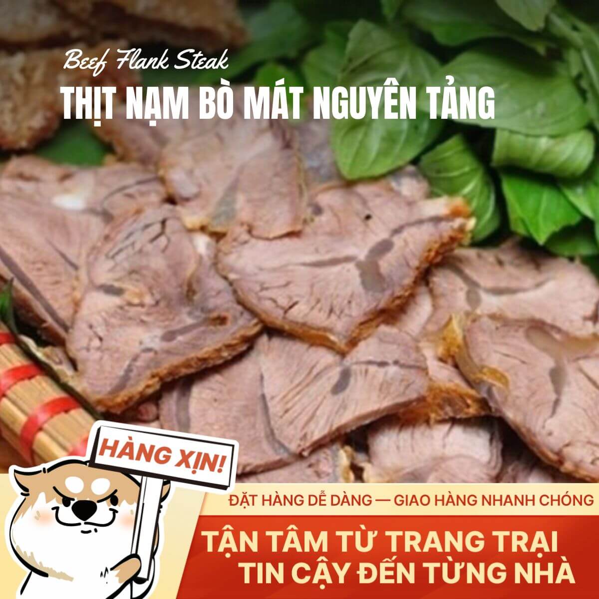 Thịt Nạm Bò Mát Việt Nam - Nguyên Tảng - 250g