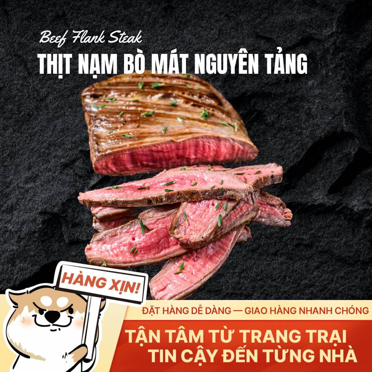 Thịt Nạm Bò Mát Việt Nam - Nguyên Tảng - 250g