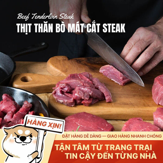 Thịt Thăn Bò Mát Việt Nam - Cắt Steak 2cm - 250g