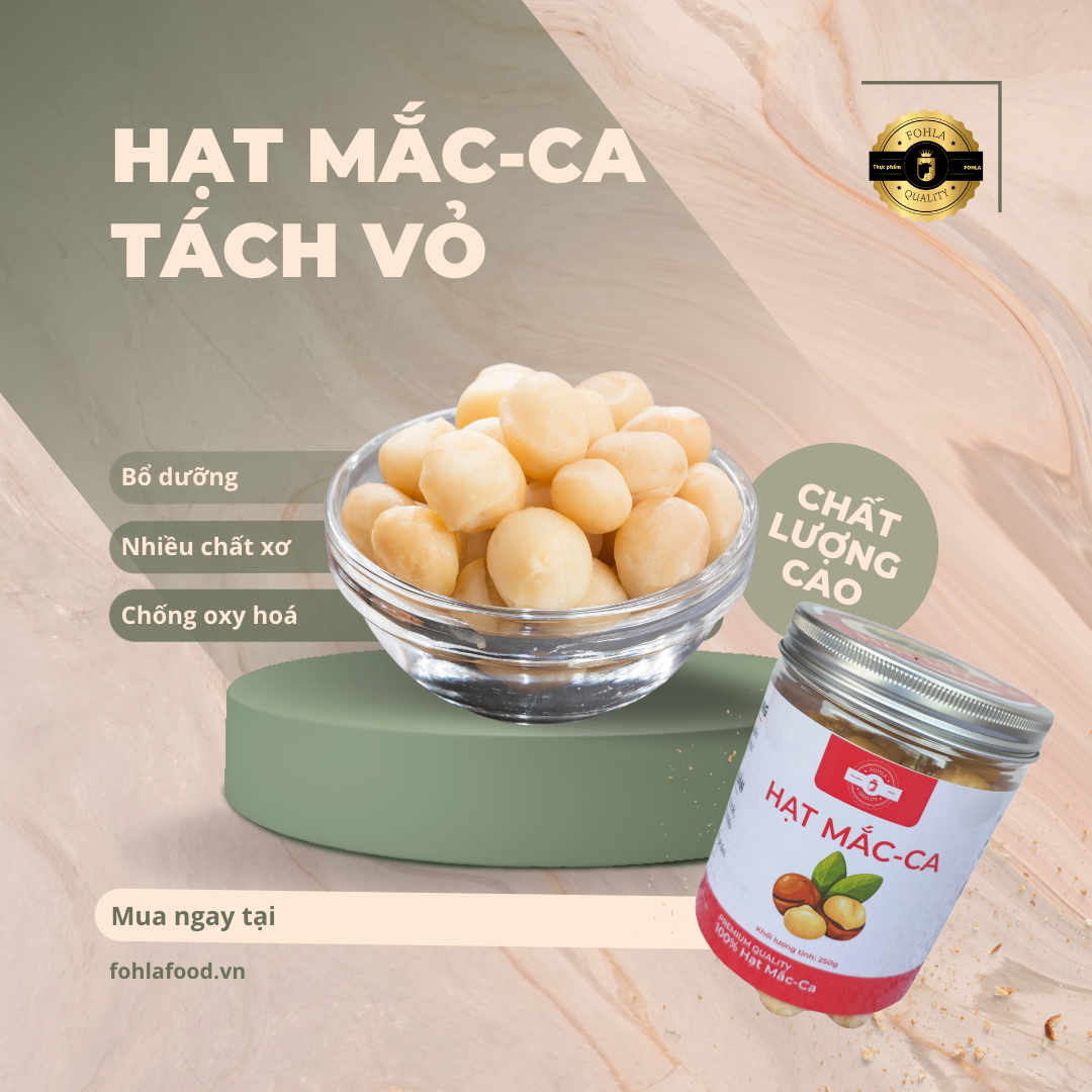 Hạt Mắc-Ca (tách vỏ)