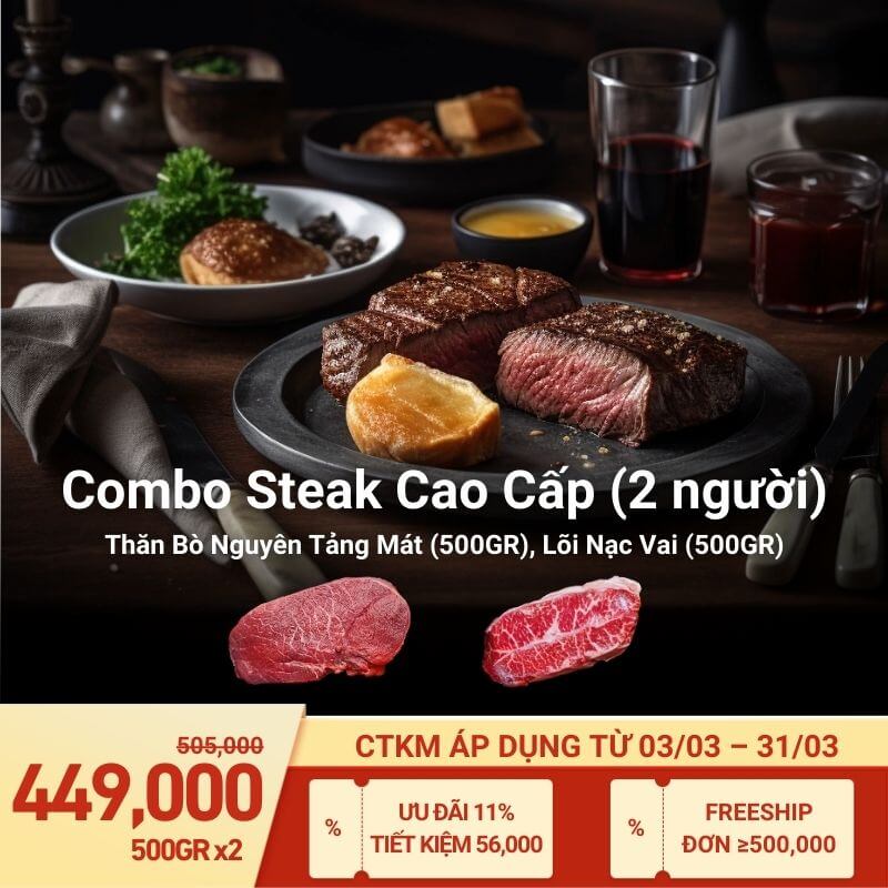 Combo Steak Cao Cấp