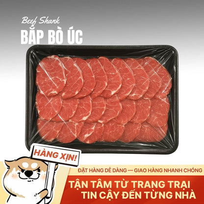 Bắp Bò Úc Cắt Nhúng Lẩu - Thái Mỏng - 500g