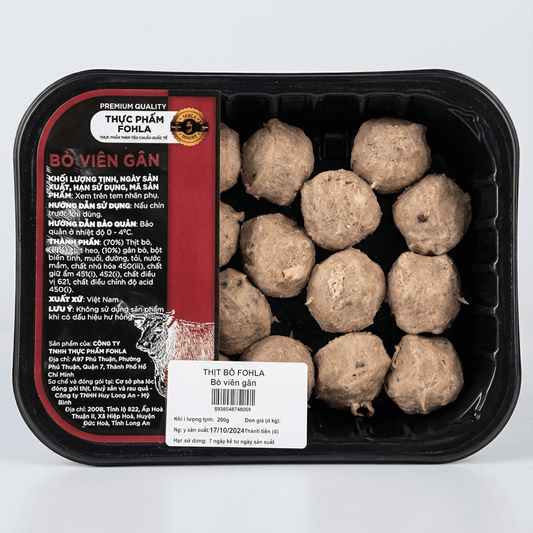 Bò Viên Gân Tươi Fohla - Khay 250g | Dai Sật, Gân Giòn Thật