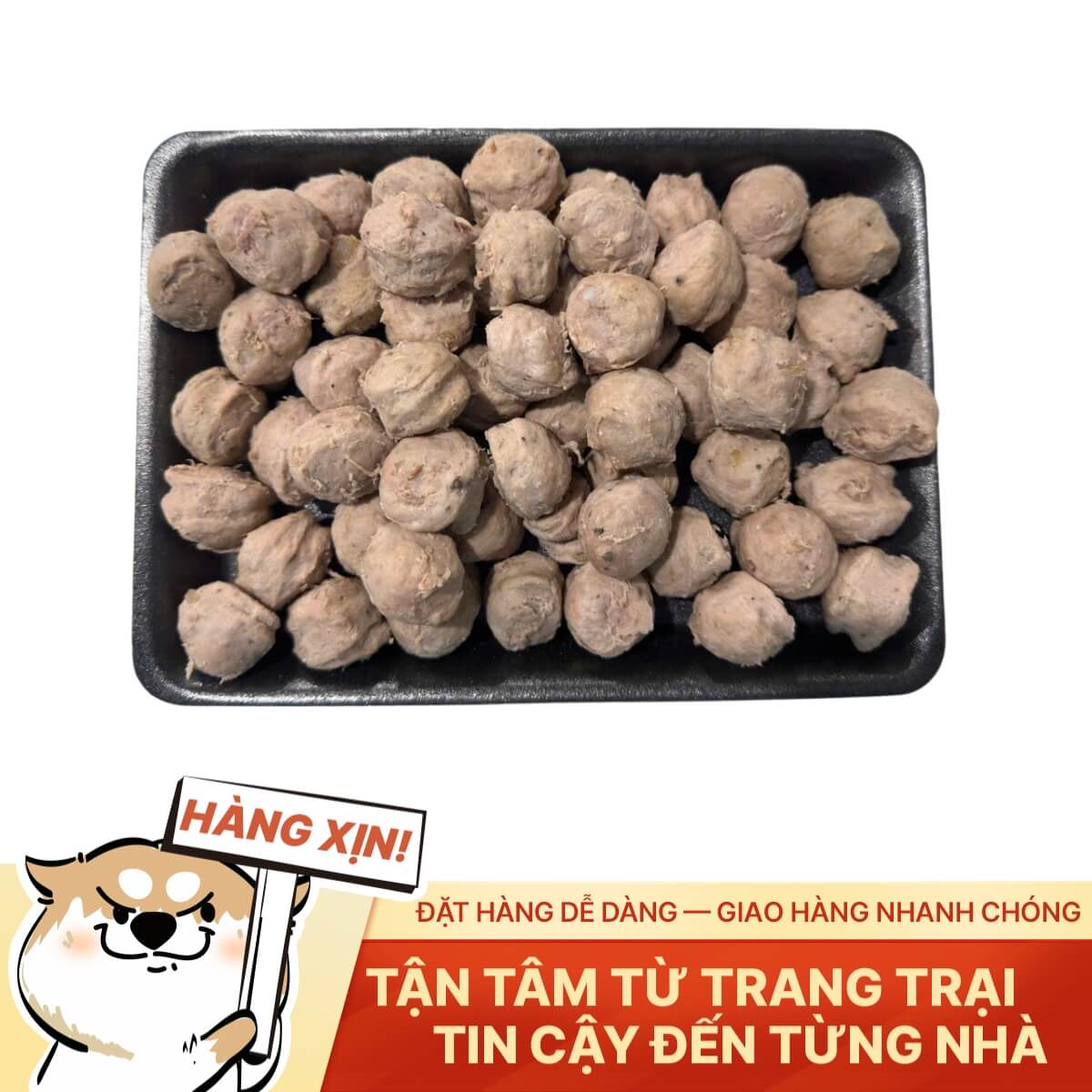 Bò Viên Tỏi Ớt Việt Nam - Đậm Đà - Khay 500g