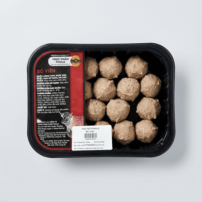 Bò Viên Tươi Fohla - Khay 250g | Thịt Bò Xay 100%, Không Bột