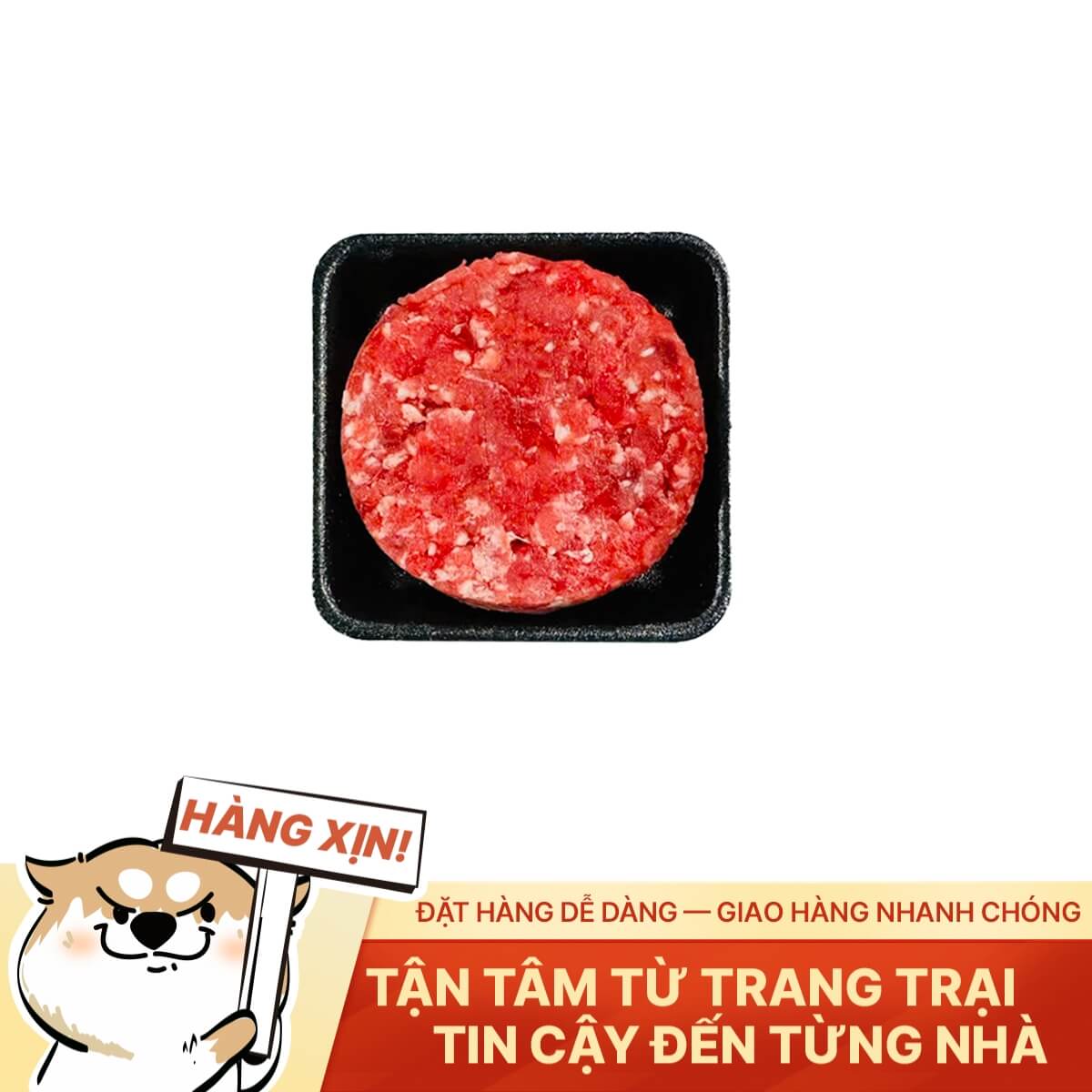 Bò Xay Đóng Hamburger Việt Nam - 150g