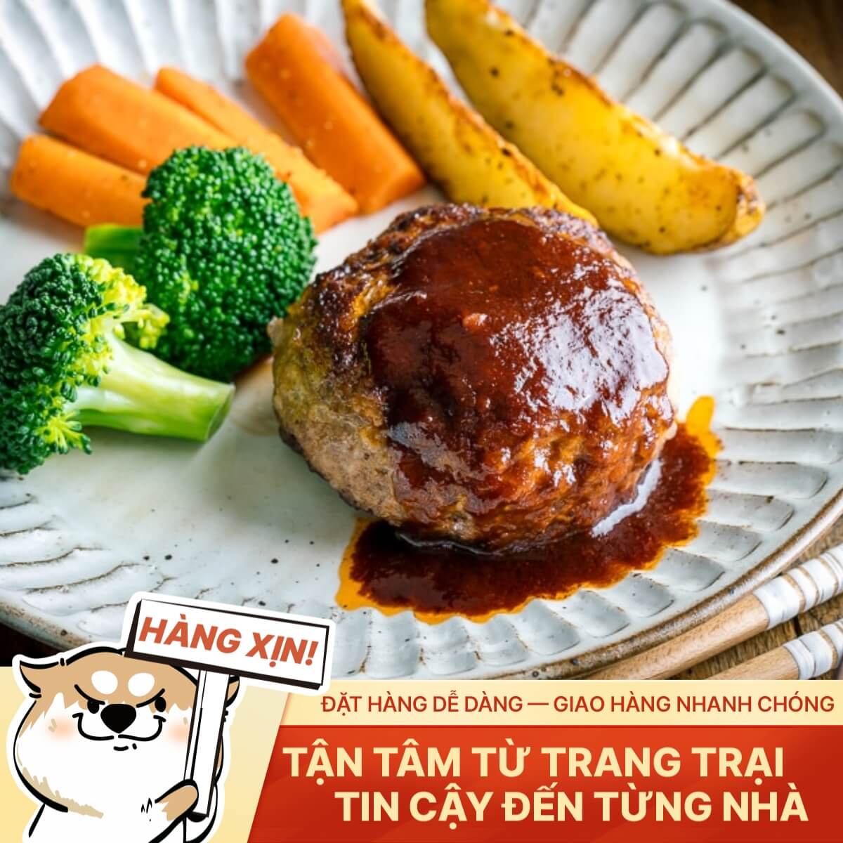 Bò Xay Đóng Hamburger Việt Nam - 150g