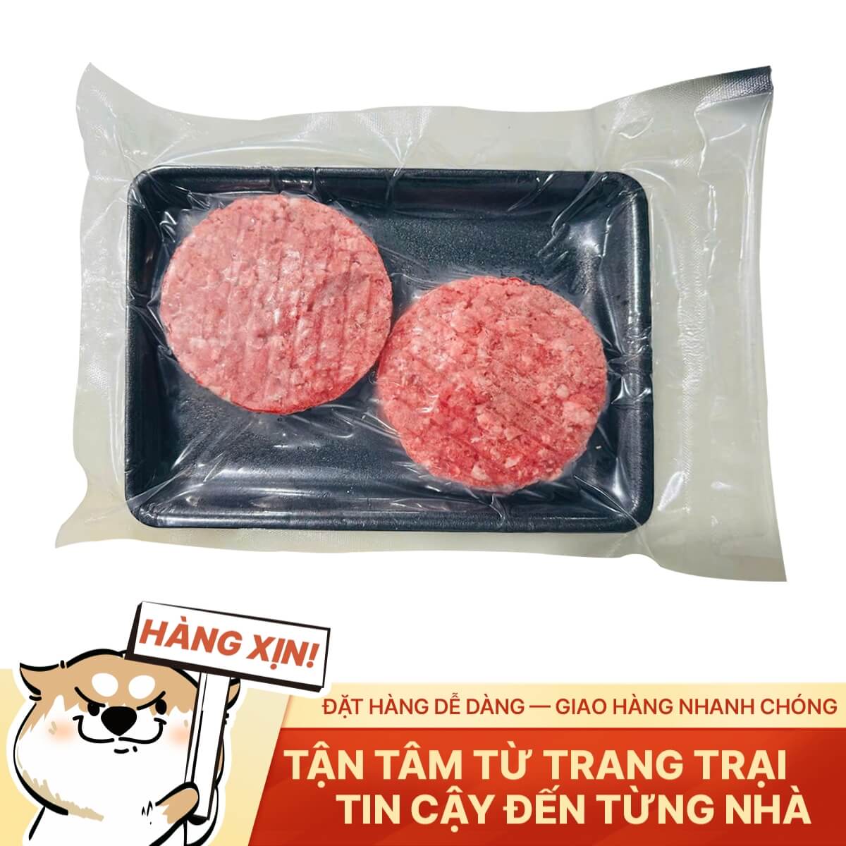 Bò Xay Đóng Hamburger Việt Nam - 250g