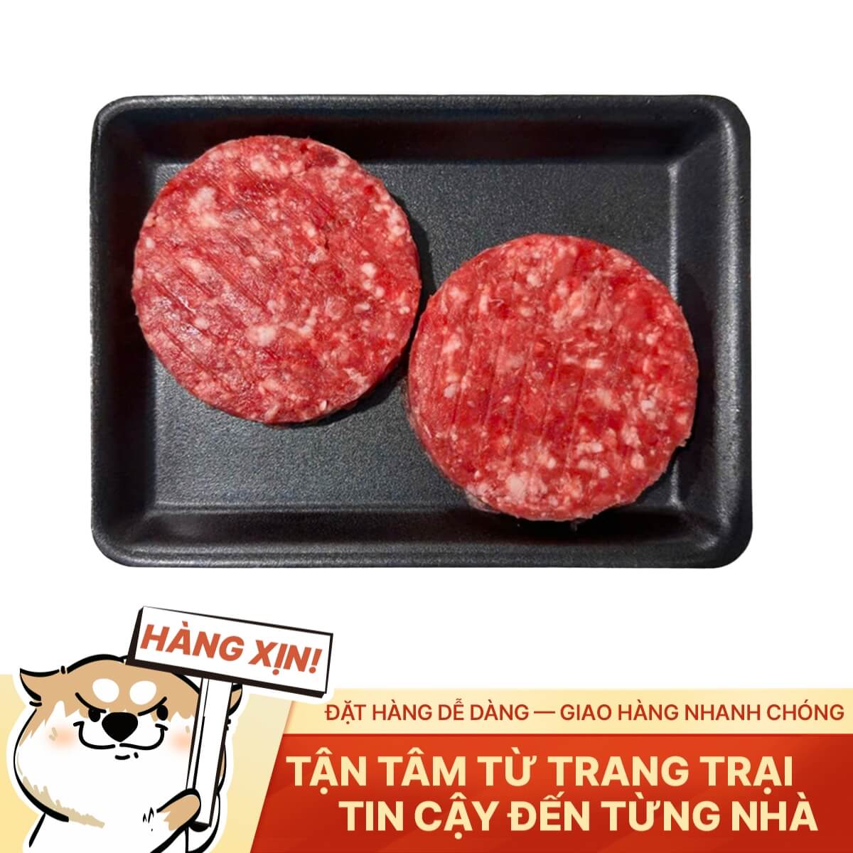 Bò Xay Đóng Hamburger Việt Nam - 250g