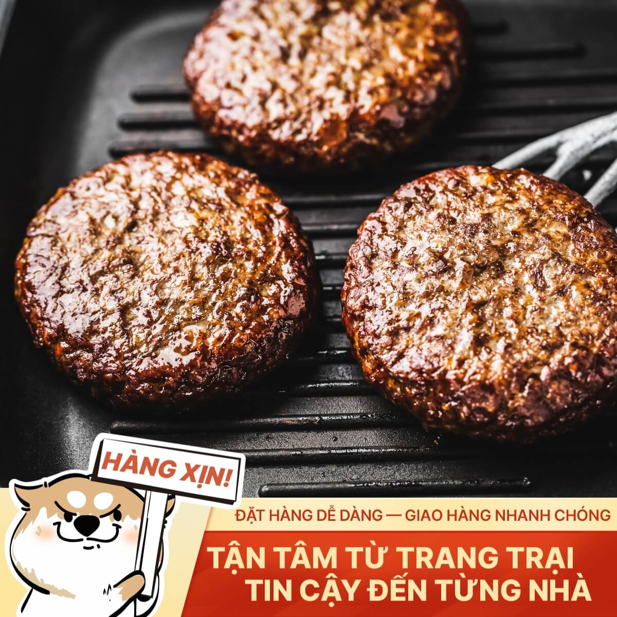 Bò Xay Đóng Hamburger Việt Nam - 250g