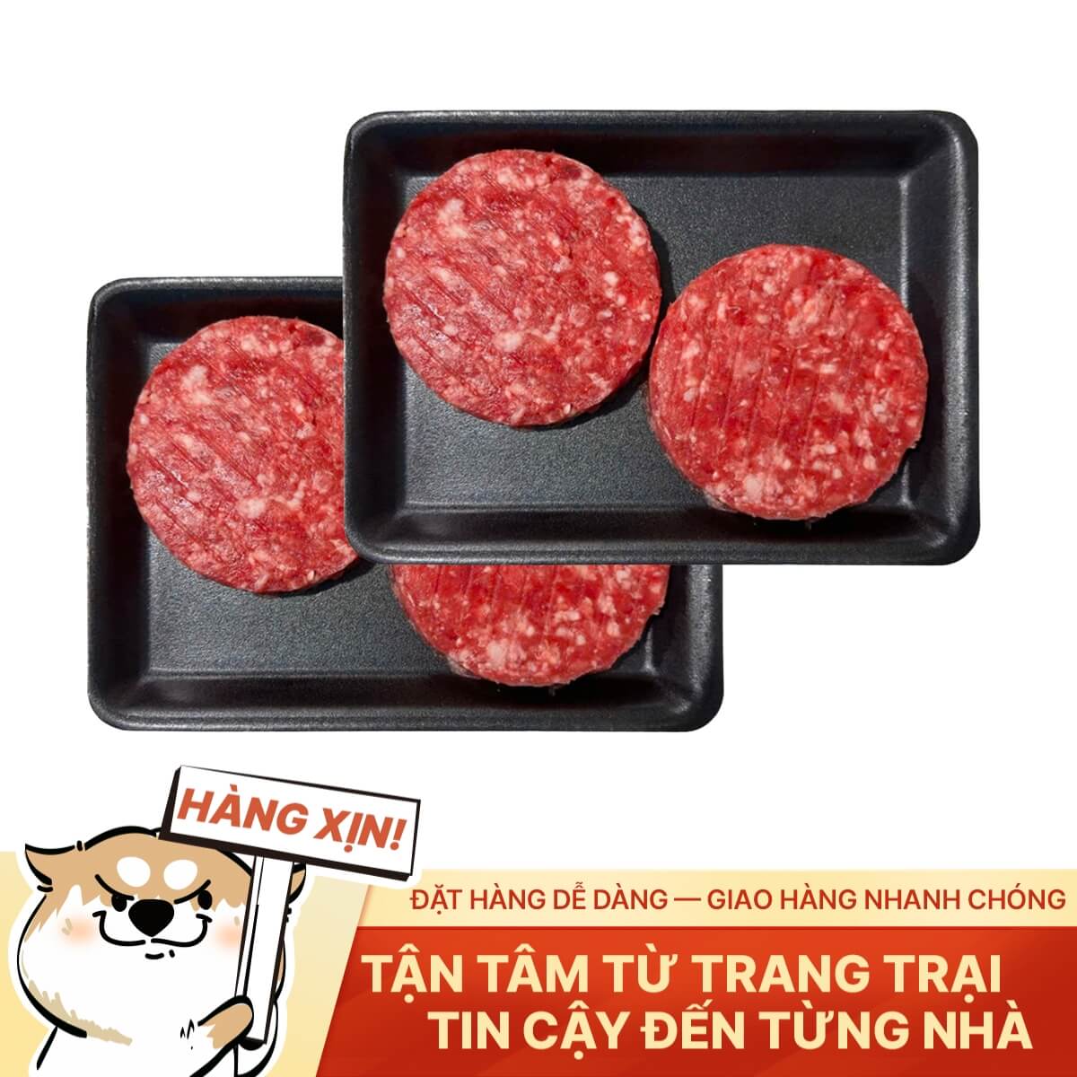 Bò Xay Đóng Hamburger Việt Nam - 500g