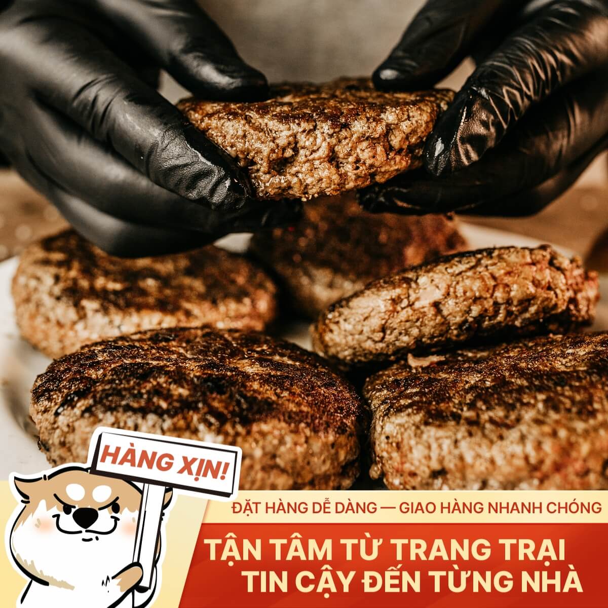 Bò Xay Đóng Hamburger Việt Nam - 500g