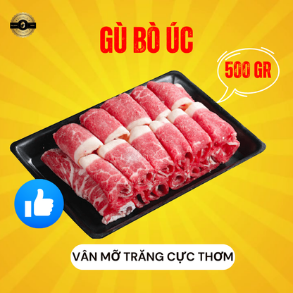 Combo Nhúng Lẩu 4 Món (Bò viên, Bắp bò, Ba chỉ, Gù bò)