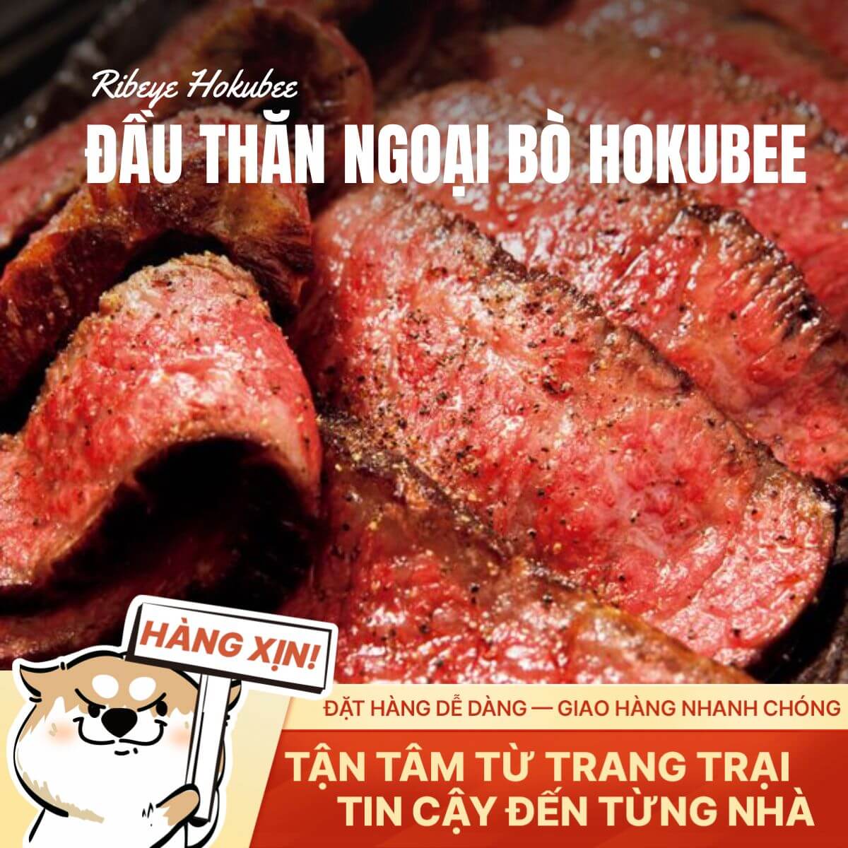 Rib Eye Hokubee - Vân Mỡ Tuyệt Hảo - 500g