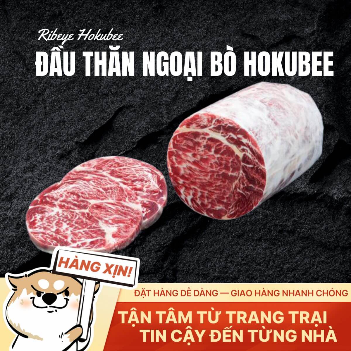 Rib Eye Hokubee - Vân Mỡ Tuyệt Hảo - 500g