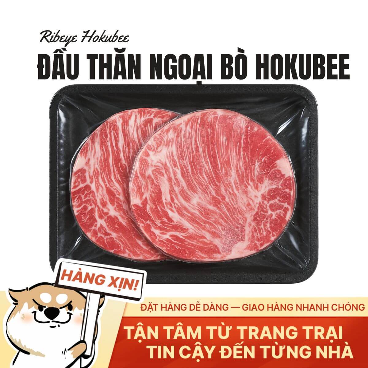 Rib Eye Hokubee - Vân Mỡ Tuyệt Hảo - 500g