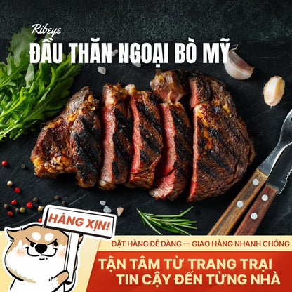 Đầu Thăn Ngoại Bò Mỹ - Cắt Steak 2cm - 500g