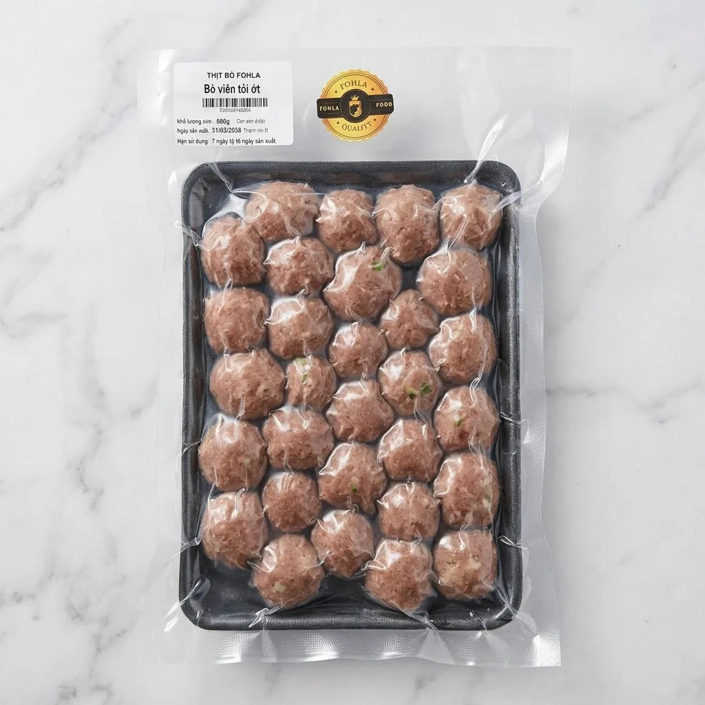 Bò Viên Tỏi Ớt Fohla 500g