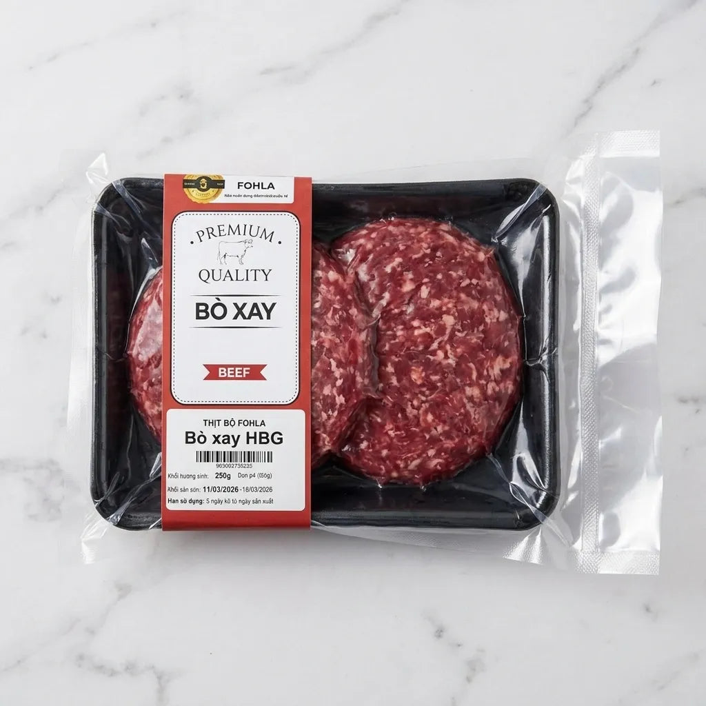 Bò Xay HBG 3 Patties Fohla 250g