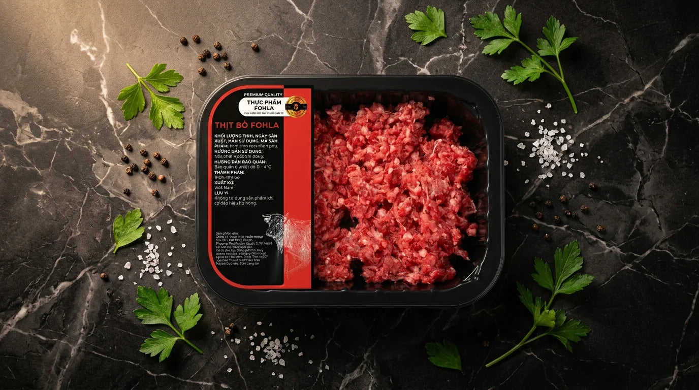 Bò Xay Tươi Việt Nam - Khay 250g - Giảm 25% - Fohla Food