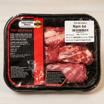 Nạm Bò Tươi Fohla - Khay 250g - Đóng gói MAP